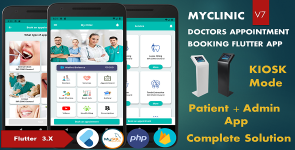 MyClinic Appointment Booking App product preview